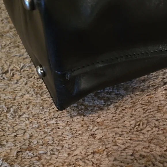 Patricia Nash Black Leather Tote with Double Strap Handles - Picture 6 of 15